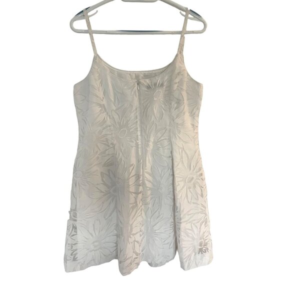 Evan Picone Sleeveless Floral Pattern White Dress Size 12 - Picture 2 of 8
